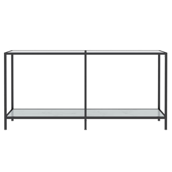 Weißer Konsolentisch aus Hartglas, 160 cm