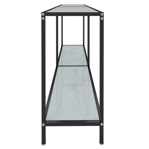 Weißer Konsolentisch aus Hartglas, 160 cm