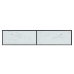Weißer Konsolentisch aus Hartglas, 160 cm