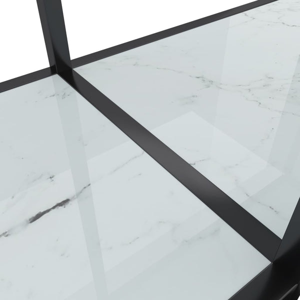 Weißer Konsolentisch aus Hartglas, 160 cm