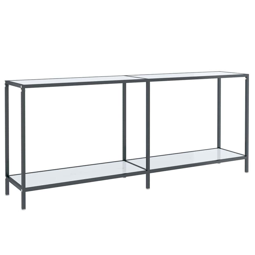Weißer Konsolentisch aus Glas, 180 cm