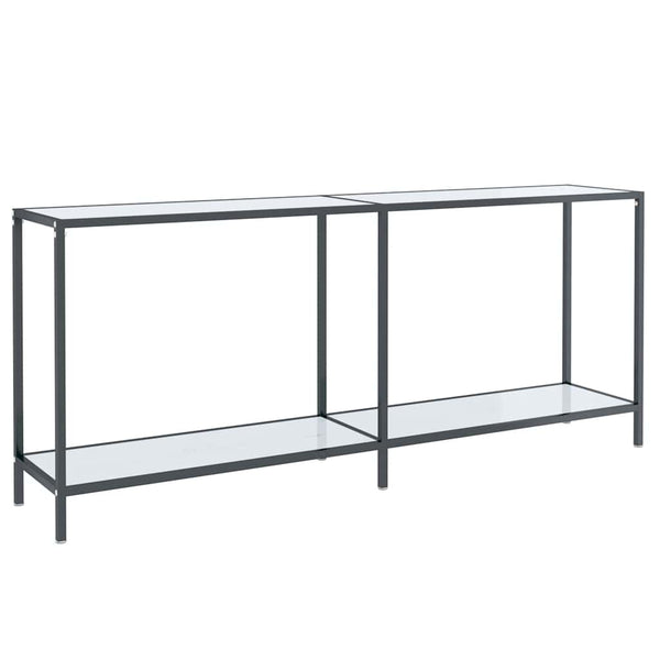 Weißer Konsolentisch aus Glas, 180 cm