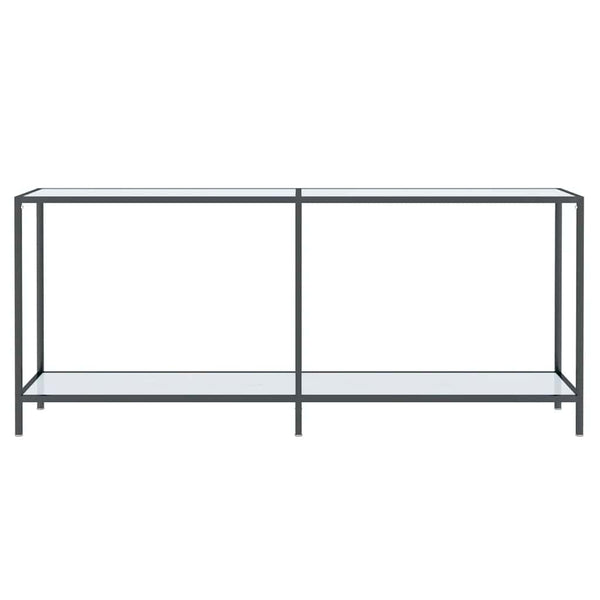 Weißer Konsolentisch aus Glas, 180 cm