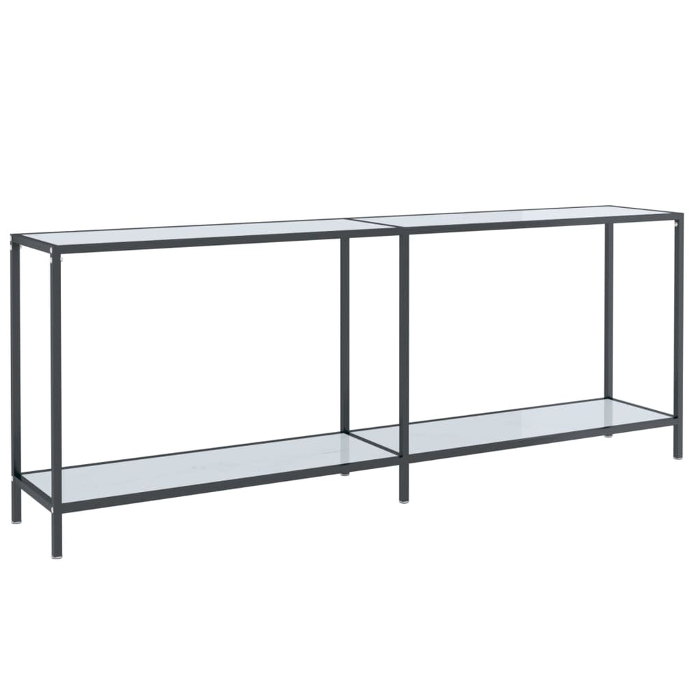 Weißer Konsolentisch Hartglas, 200 cm