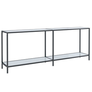 Weißer Konsolentisch Hartglas, 200 cm