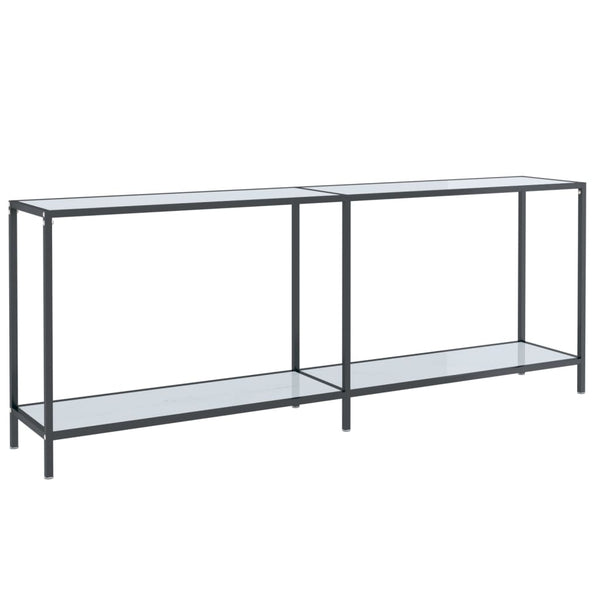 Weißer Konsolentisch Hartglas, 200 cm