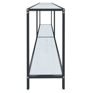 Weißer Konsolentisch Hartglas, 200 cm