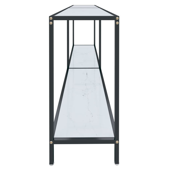 Weißer Konsolentisch Hartglas, 200 cm