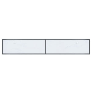 Weißer Konsolentisch Hartglas, 200 cm