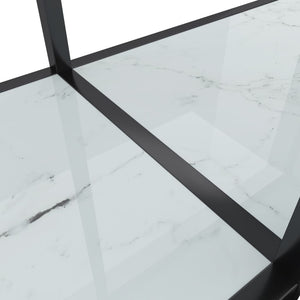 Weißer Konsolentisch Hartglas, 200 cm