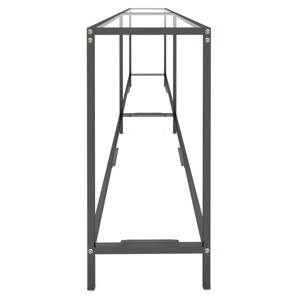 Transparenter Konsolentisch aus Glas, 220 cm