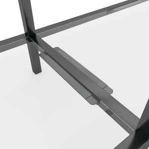 Transparenter Konsolentisch aus Glas, 220 cm