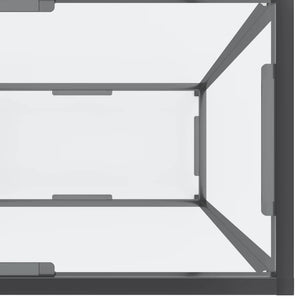 Transparenter Konsolentisch aus Glas, 220 cm