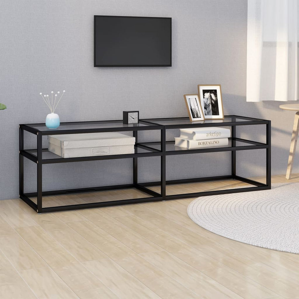 TV-Schrank Transparent Hartglas 140 cm
