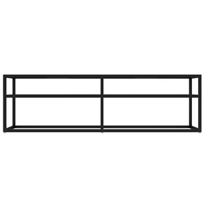 Schwarzer TV-Schrank mit Hartglas, 140 cm