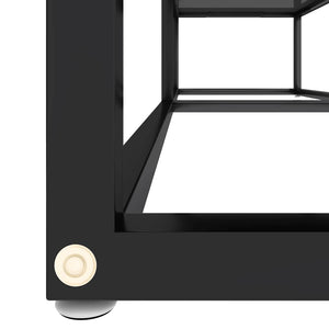 Schwarzer TV-Schrank mit Hartglas, 140 cm