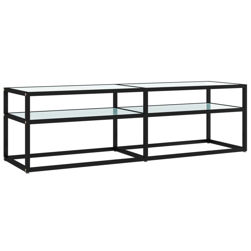 TV-Schrank Weiß Marmor-Optik 140 cm