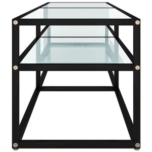 TV-Schrank Weiß Marmor-Optik 140 cm