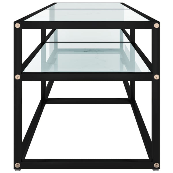 TV-Schrank Weiß Marmor-Optik 140 cm