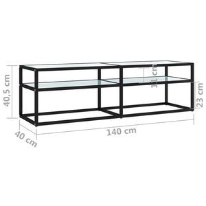 TV-Schrank Weiß Marmor-Optik 140 cm