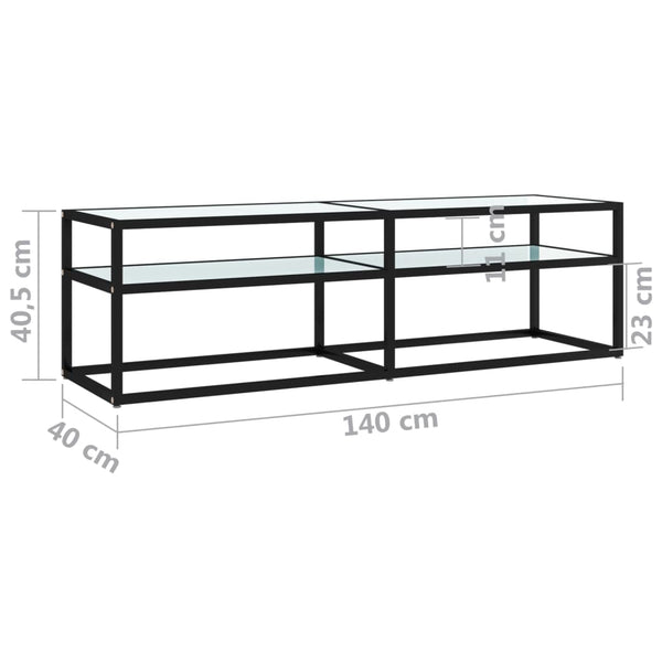 TV-Schrank Weiß Marmor-Optik 140 cm