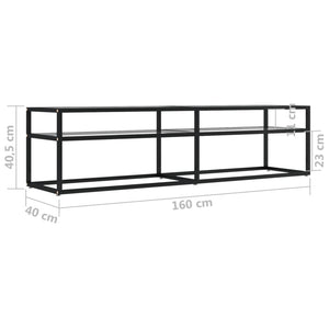 TV-Schrank Transparent 160 cm Hartglas