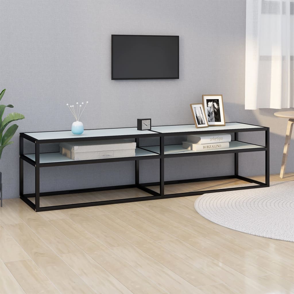 TV-Schrank Weiß Marmor Optik 160 cm