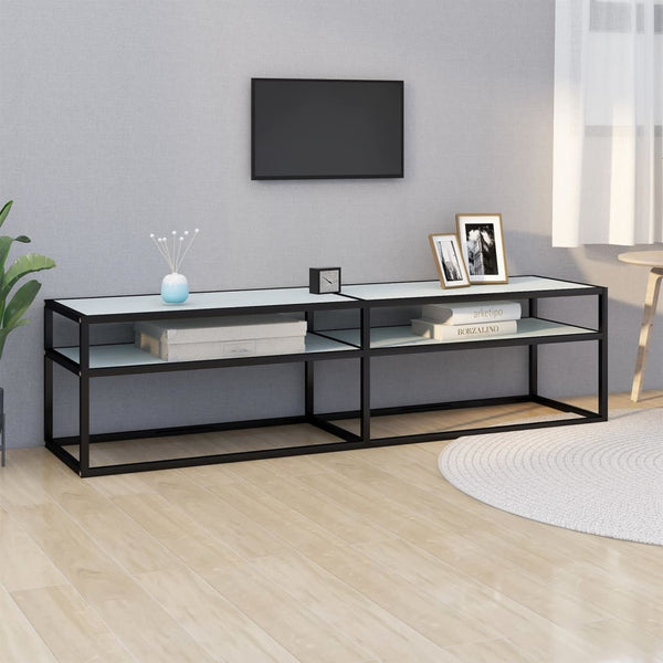 TV-Schrank Weiß Marmor Optik 160 cm