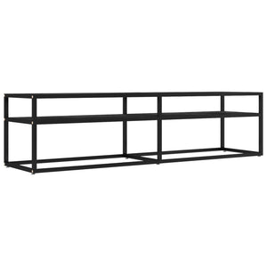 TV-Schrank Schwarz Marmor-Optik 160 cm