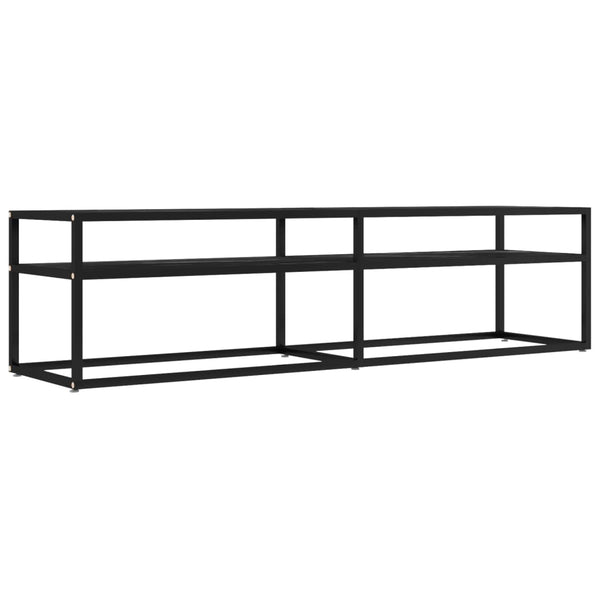 TV-Schrank Schwarz Marmor-Optik 160 cm