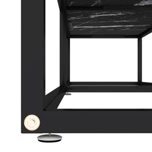 TV-Schrank Schwarz Marmor-Optik 160 cm