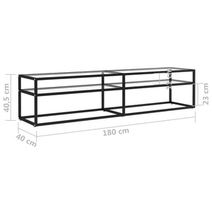 TV-Schrank Transparent Hartglas 180 cm
