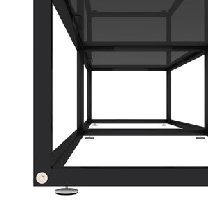 Schwarzer TV-Schrank mit Hartglas, 180 cm