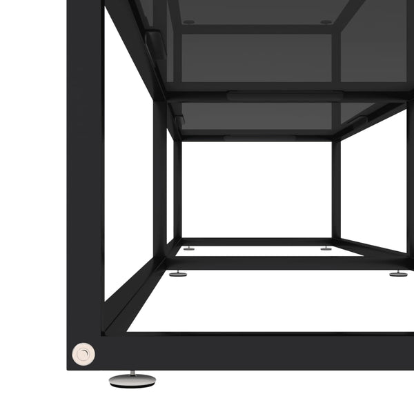 Schwarzer TV-Schrank mit Hartglas, 180 cm