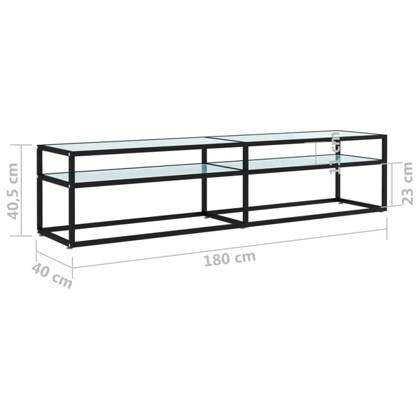 TV-Schrank Weiß Marmor Optik, 180 cm
