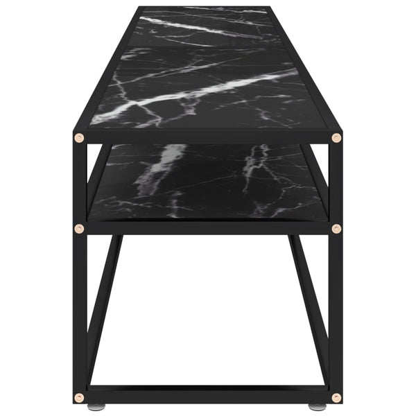 TV-Schrank Schwarz Marmor-Optik 180 cm