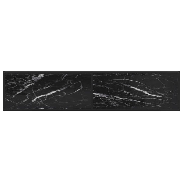 TV-Schrank Schwarz Marmor-Optik 180 cm