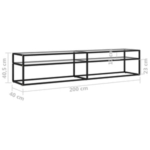 TV-Schrank Transparent Hartglas 200 cm