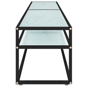 TV-Schrank Weiß Marmor-Optik, 200 cm