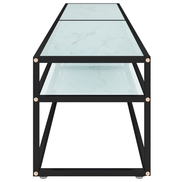 TV-Schrank Weiß Marmor-Optik, 200 cm