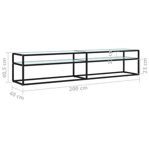 TV-Schrank Weiß Marmor-Optik, 200 cm