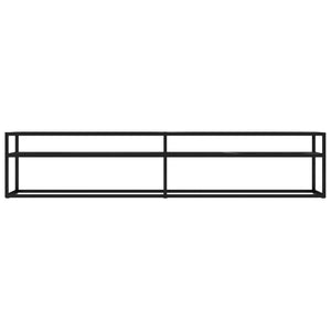 TV-Schrank Schwarz Marmor-Optik 200 cm