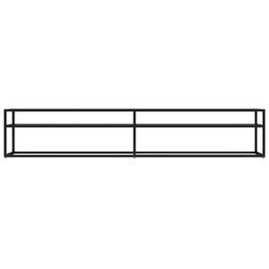 Schwarzer TV-Schrank mit Hartglas, 220 cm