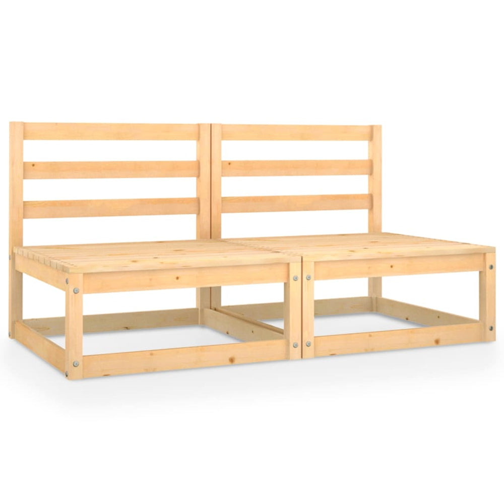 2-Sitzer-Gartensofa Kiefer Massivholz