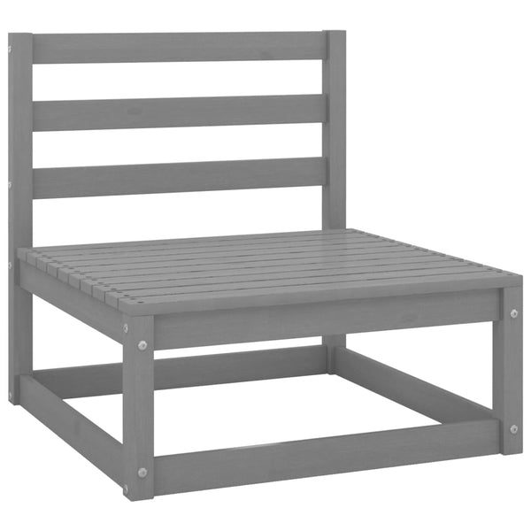 Gartensofa 2-Sitzer Grau Massivholz Kiefer