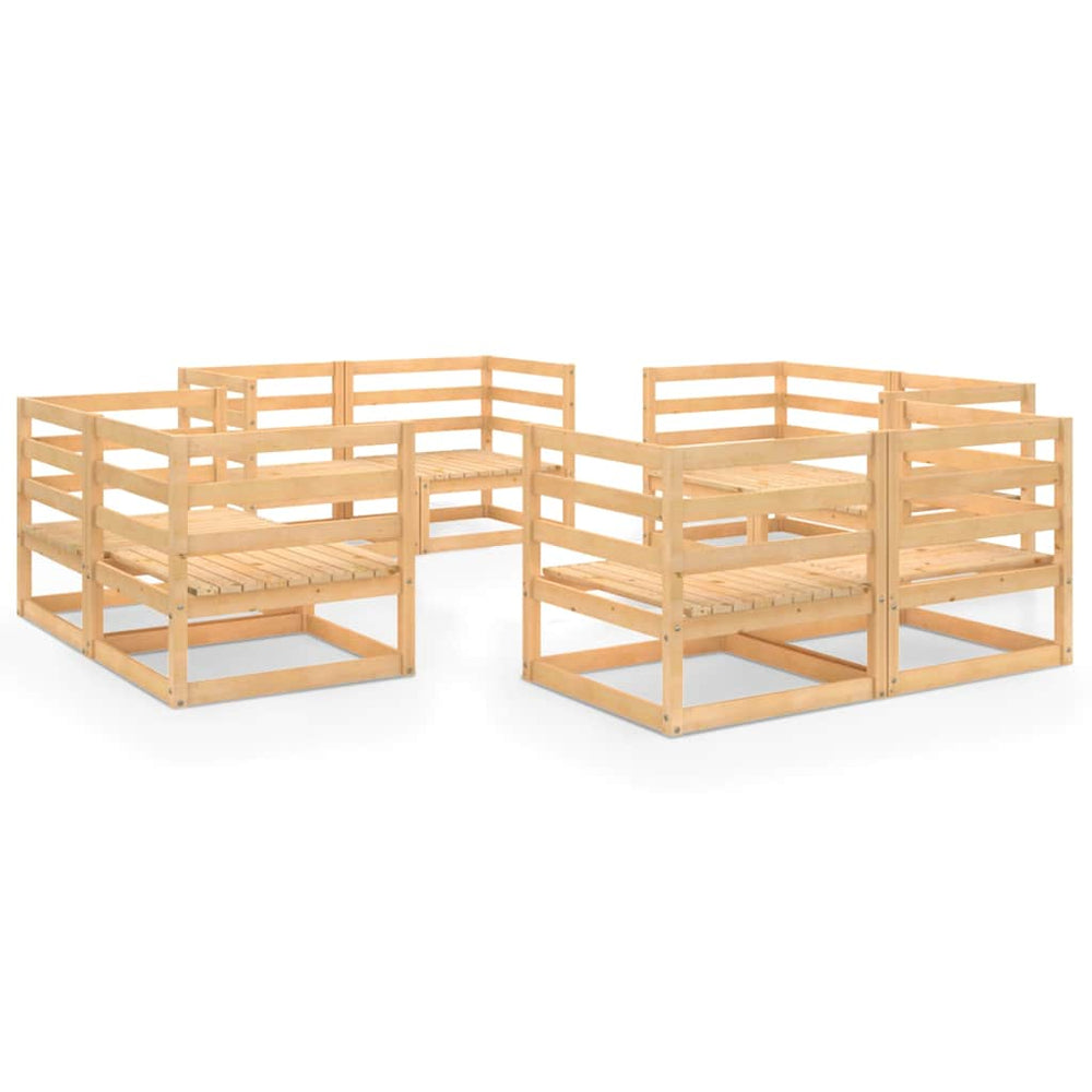 vidaXL 8-Piece Garden Lounge Set Solid Pine Wood