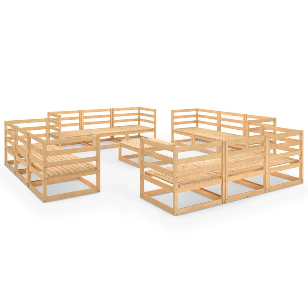 vidaXL Salon de jardin 13 pcs en pin massif