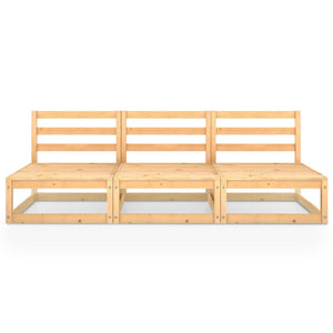 Outdoor-Sofa 3-Sitzer Massivholz Kiefer