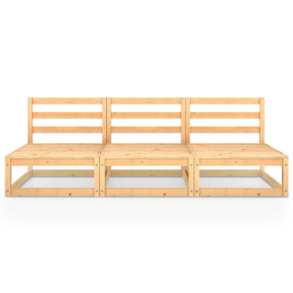 Outdoor-Sofa 3-Sitzer Massivholz Kiefer