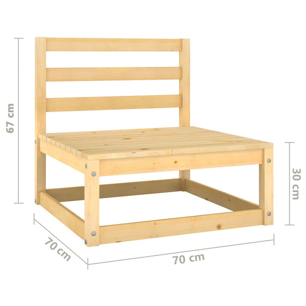Outdoor-Sofa 3-Sitzer Massivholz Kiefer